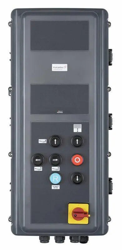 Industrietor-Steuerung im Schaltschrank mit GFA, Marantec CS 320 und universeller Ersatzsteuerung für Sektionaltor, Rolltor und Schnelllauftor inklusive Lichtschranke, Schließkante und Not-Aus.