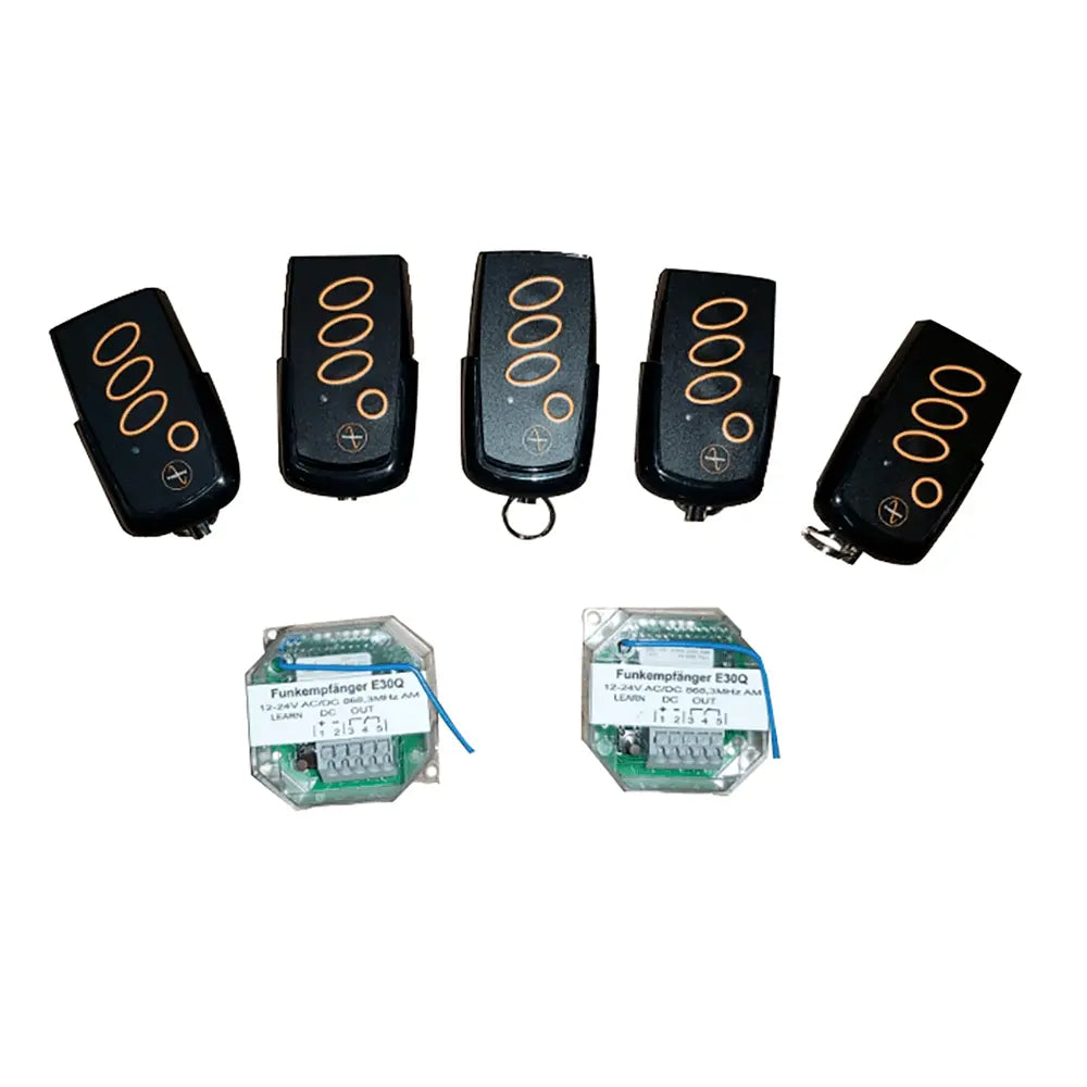 Handsender Set 868 MHz mit 5 Handsendern und 2 Empfängern
Funkset Torsteuerung 868 MHz Komplettpaket
Garagentor Handsender Set 868 MHz 5+2
Handsender und Empfänger Set 868 MHz für Toranlagen
Funksteuerung Set 868 MHz Handsender + Empfänger
Universelles 868 MHz Handsender-Set für Garagentore
Handsender Set mit 5 Sendern und 2 Empfängern 868 MHz
Torsteuerung Funkset 868 MHz kompatibel
Komplettpaket Handsender 868 MHz für Torsteuerungen
Ersatz Handsender & Empfänger Set 868 MHz Zubehör