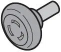 Laufrolle, zwischen mit 40 mm Achse, Beschlag N, L, BL, Z, BZ LPU42