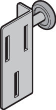 Rollenhalter RH030, rechts, RAL 9002