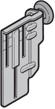 Rollenhalter RH032, links, RAL 9002