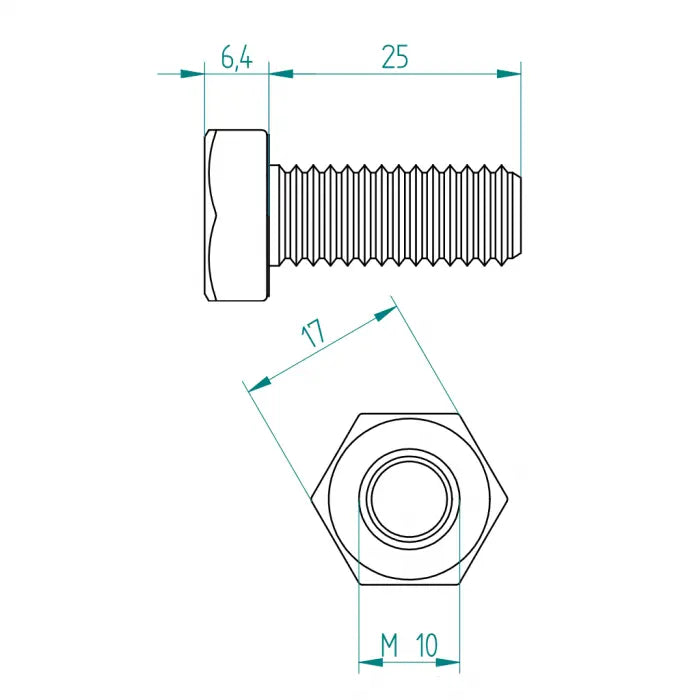 Sechskantbolzen M10 x 25 Schweighöfer Tore
