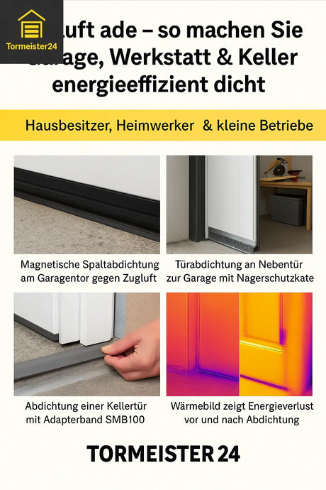 Vergleich: offene Türfuge vs. dicht montierte Türabdichtung