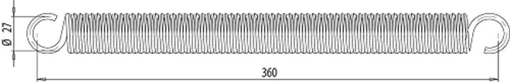 Klappkeil Zugfeder 360 mm Shelter