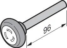 Hörmann Laufrolle Garagentor, unten mit 110 mm Achse, Beschlag Z, BZ Nutzlänge ab Rolle bis Ende = 95 mm

