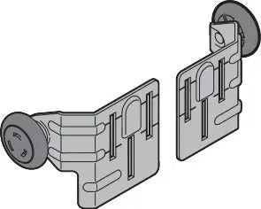 Rollenhalter RH023 links, RAL 9002 (für Z-Beschlag)