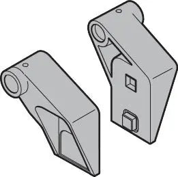 Rollenhalter RH025 rechts, RAL 9002