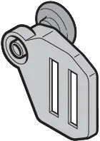 Rollenhalter oben mit Laufrolle Beschlag N, links