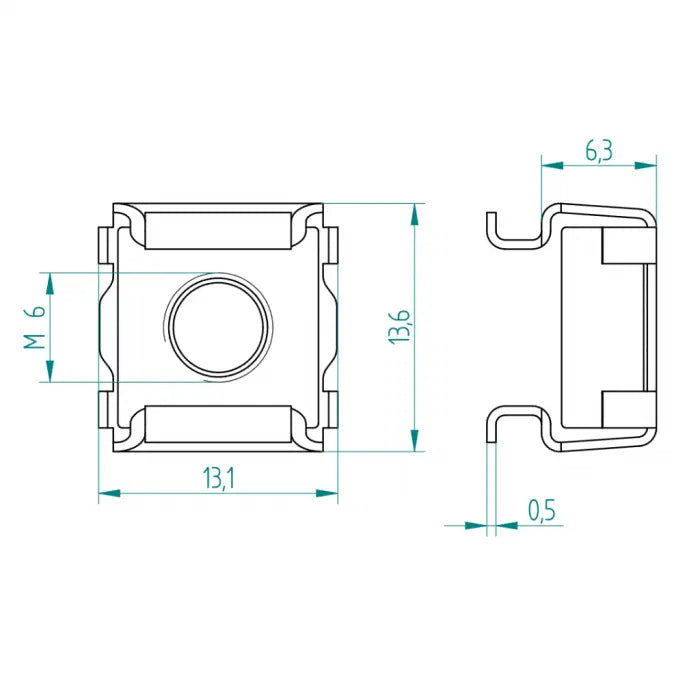 Käfigmutter M6 Schweighöfer Tore