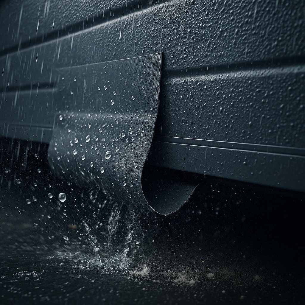 Energiesparende Torabdichtung für Rolltore – verhindert Kältebrücken und Zugluft.