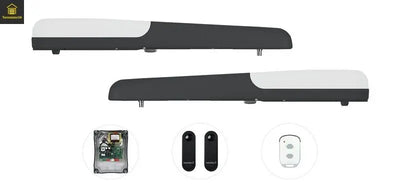 Marantec Comfort KRA2324E Drehtorantrieb Set für 2-flügeliges Tor bis 3 m

24V Drehtorantrieb mit Encoder und 868 MHz bi.linked Funk

Marantec KRA2324E Set mit Steuerung CBX20324L und Lichtschranke

2-flügeliger Drehtorantrieb 1500 N für Flügeltore