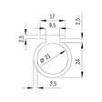Marantec Torabschlussprofil 24x24 mm für 22 mm DW-Stopfen Marantec