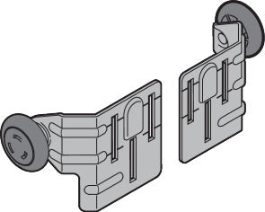 Rollenhalter RH023 links, RAL 9002 (für Z-Beschlag)