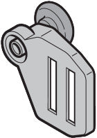 Rollenhalter oben mit Laufrolle Beschlag N, links