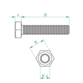 Sechskantbolzen M6 x 30 Schweighöfer Tore