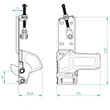 justierbare seilbruchsicherung rechts
