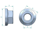 Sperrzahnmutter M8 Schweighöfer Tore